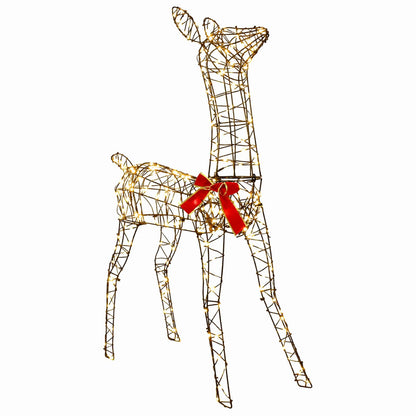 vidaXL 3D Christmas Reindeer LOVIISA 285 LEDs Warm White