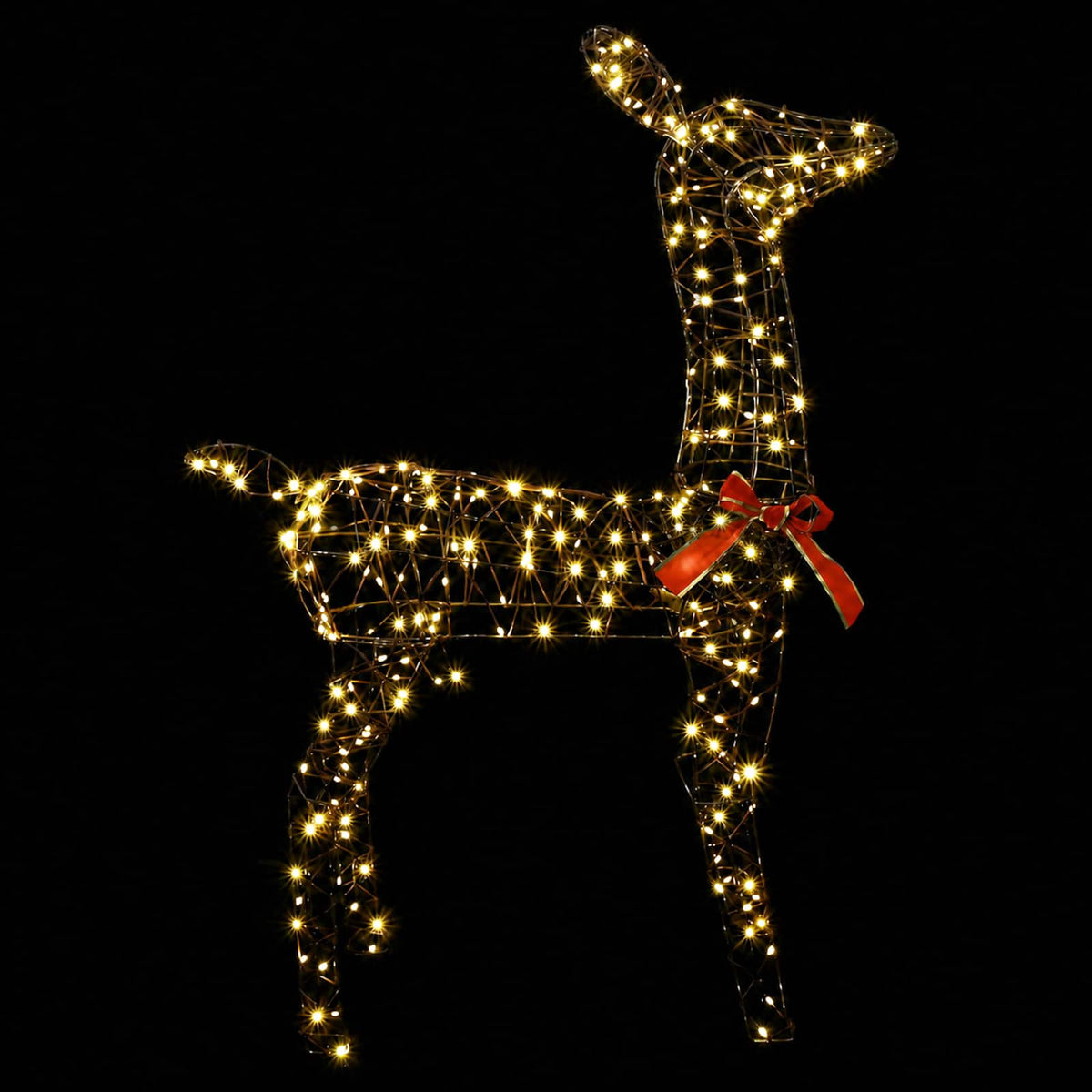 vidaXL 3D Christmas Reindeer LOVIISA 285 LEDs Warm White