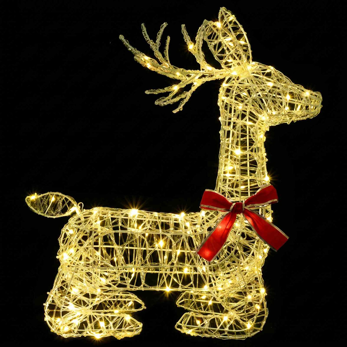 vidaXL 3D Christmas Reindeer LOVIISA 140 LEDs Warm White