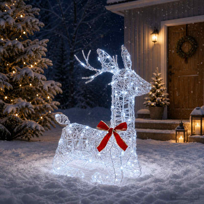 vidaXL 3D Christmas Reindeer LOVIISA 140 LEDs Cold White