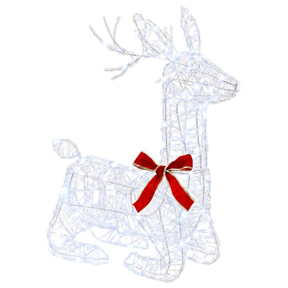 vidaXL 3D Christmas Reindeer LOVIISA 140 LEDs Cold White