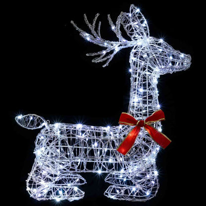 vidaXL 3D Christmas Reindeer LOVIISA 140 LEDs Cold White