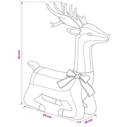 vidaXL 3D Christmas Reindeer LOVIISA 140 LEDs Cold White