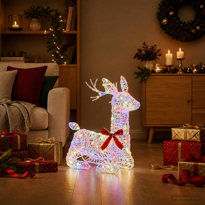 vidaXL 3D Christmas Reindeer LOVIISA 140 LEDs Multicolour