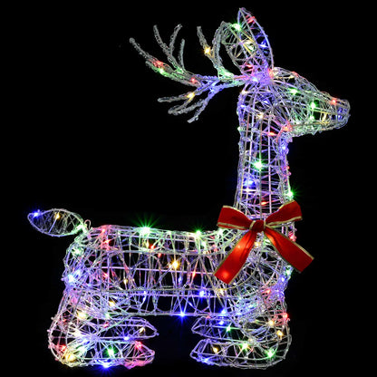 vidaXL 3D Christmas Reindeer LOVIISA 140 LEDs Multicolour