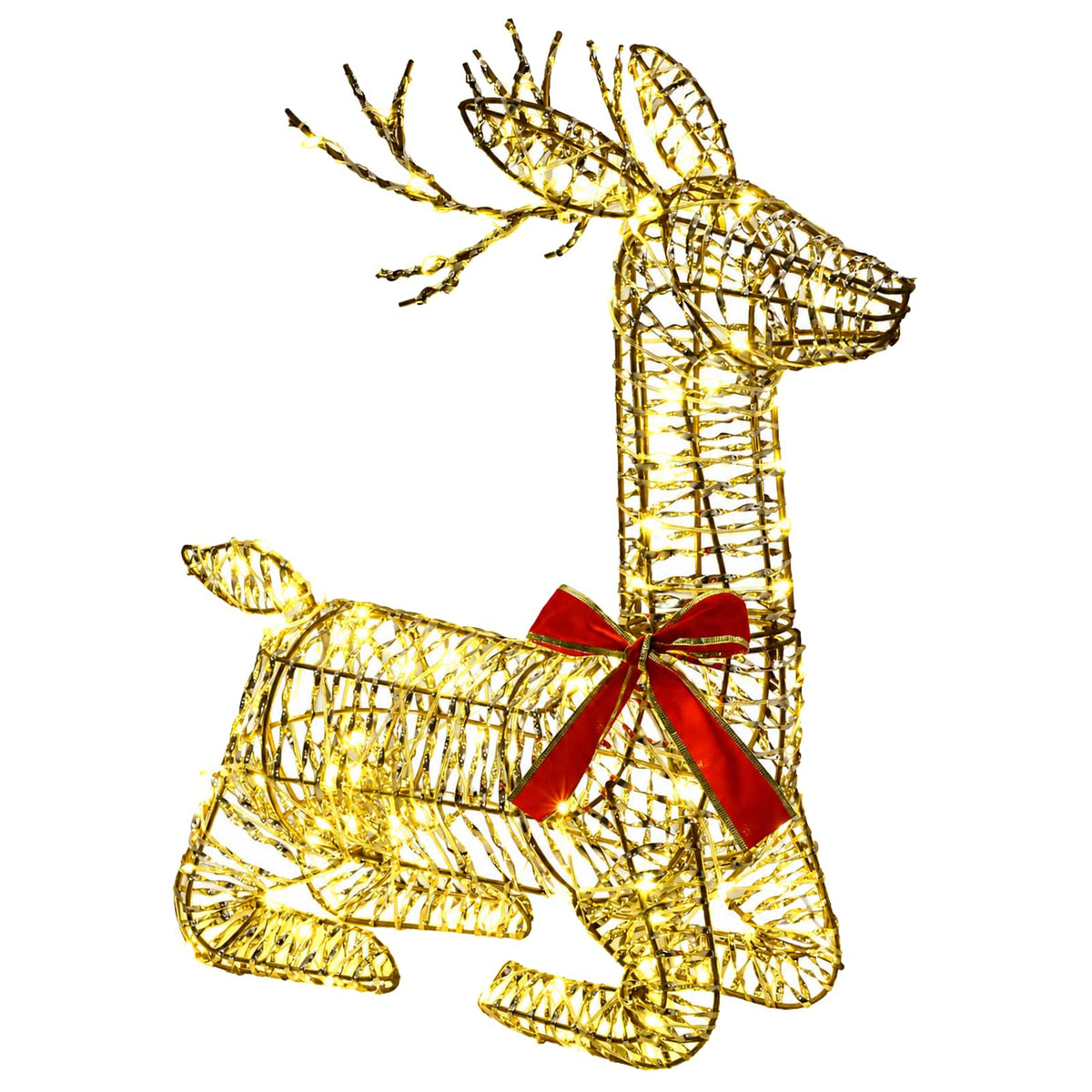 vidaXL 3D Christmas Reindeer LOVIISA 140 LEDs Warm White