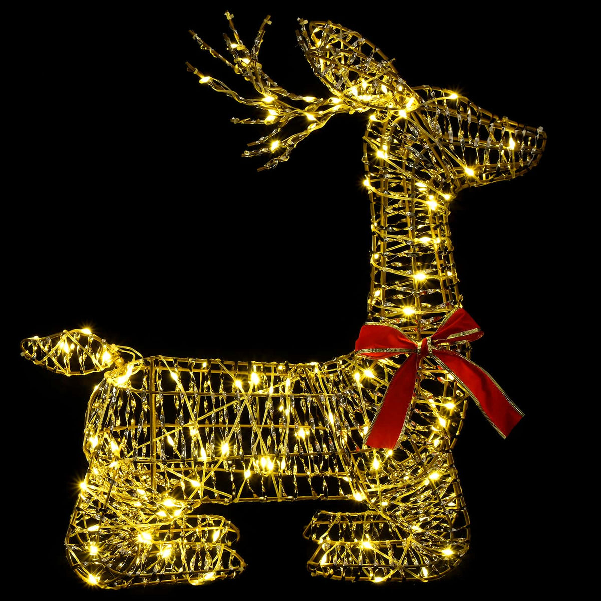 vidaXL 3D Christmas Reindeer LOVIISA 140 LEDs Warm White