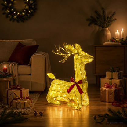 vidaXL 3D Christmas Reindeer LOVIISA 140 LEDs Warm White