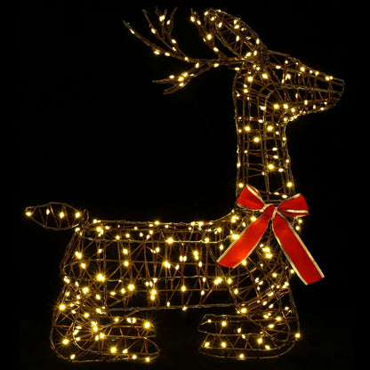 vidaXL 3D Christmas Reindeer LOVIISA 280 LEDs Warm White