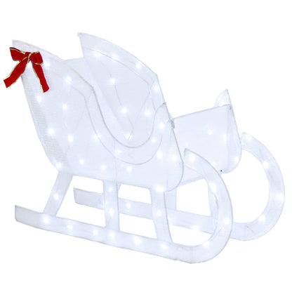 vidaXL Reindeer Pull Sleigh LOVIISA 200 LEDs Cold White
