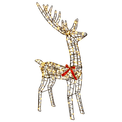 vidaXL Reindeer Pull Sleigh LOVIISA 450 LEDs Warm White