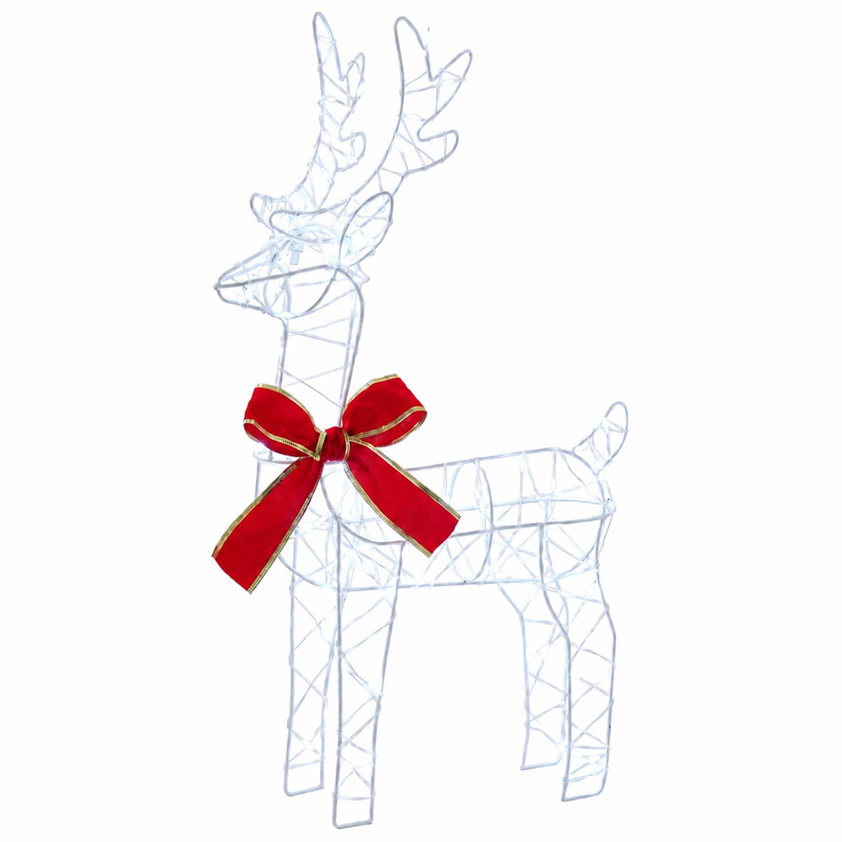 vidaXL 3D Christmas Reindeer with Sleigh LOVIISA 3 pcs 400 LEDs