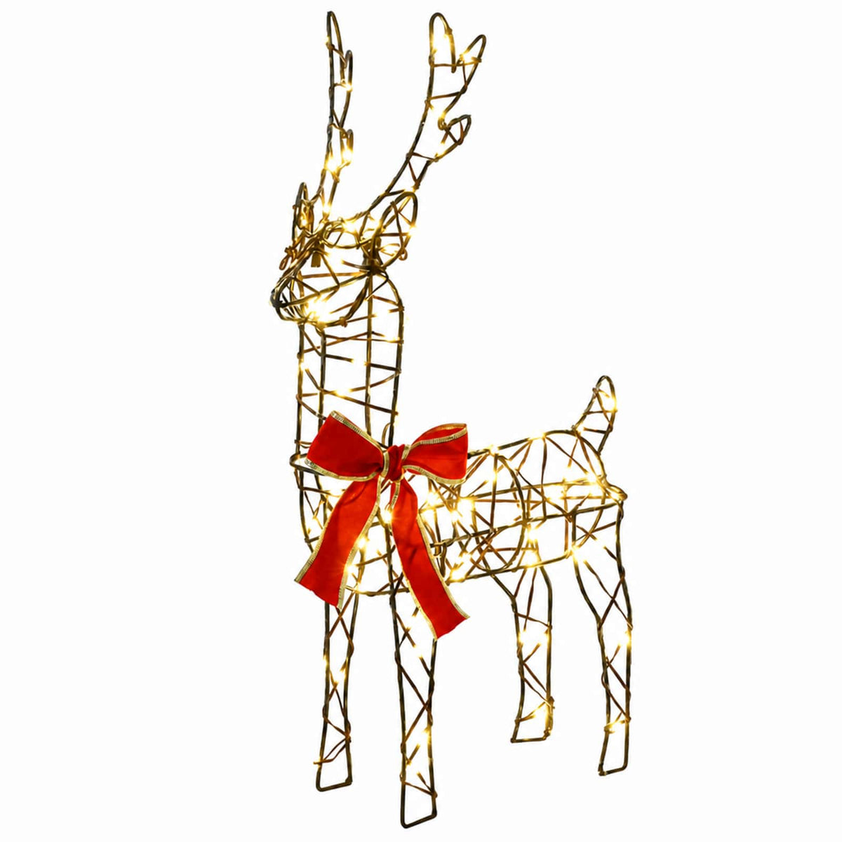 vidaXL 3D Christmas Reindeer with Sleigh LOVIISA 3 pcs 400 LEDs