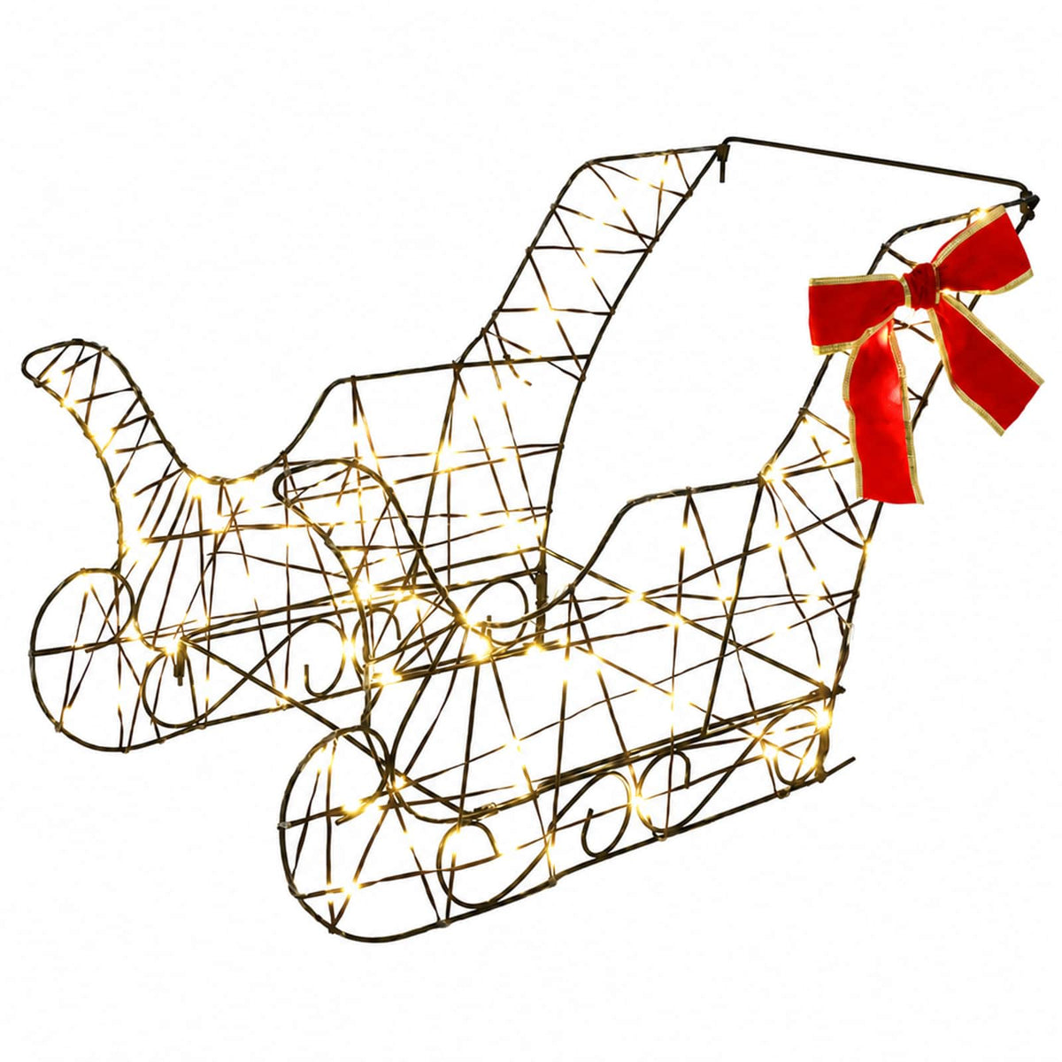 vidaXL 3D Christmas Reindeer with Sleigh LOVIISA 3 pcs 400 LEDs