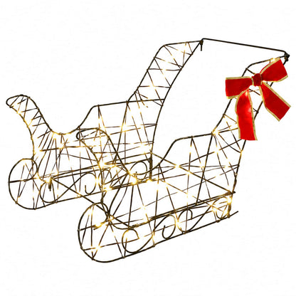 vidaXL 3D Christmas Reindeer with Sleigh LOVIISA 3 pcs 400 LEDs