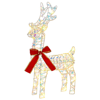 vidaXL 3D Christmas Reindeer LOVIISA 2 pcs 80 LEDs Warm White