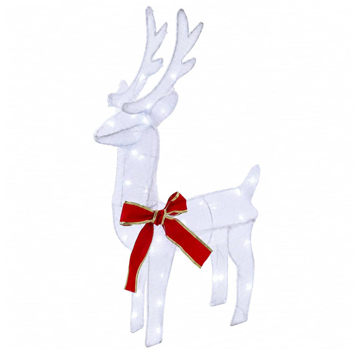 vidaXL 3D Christmas Reindeer LOVIISA 2 pcs 80 LEDs Cold White