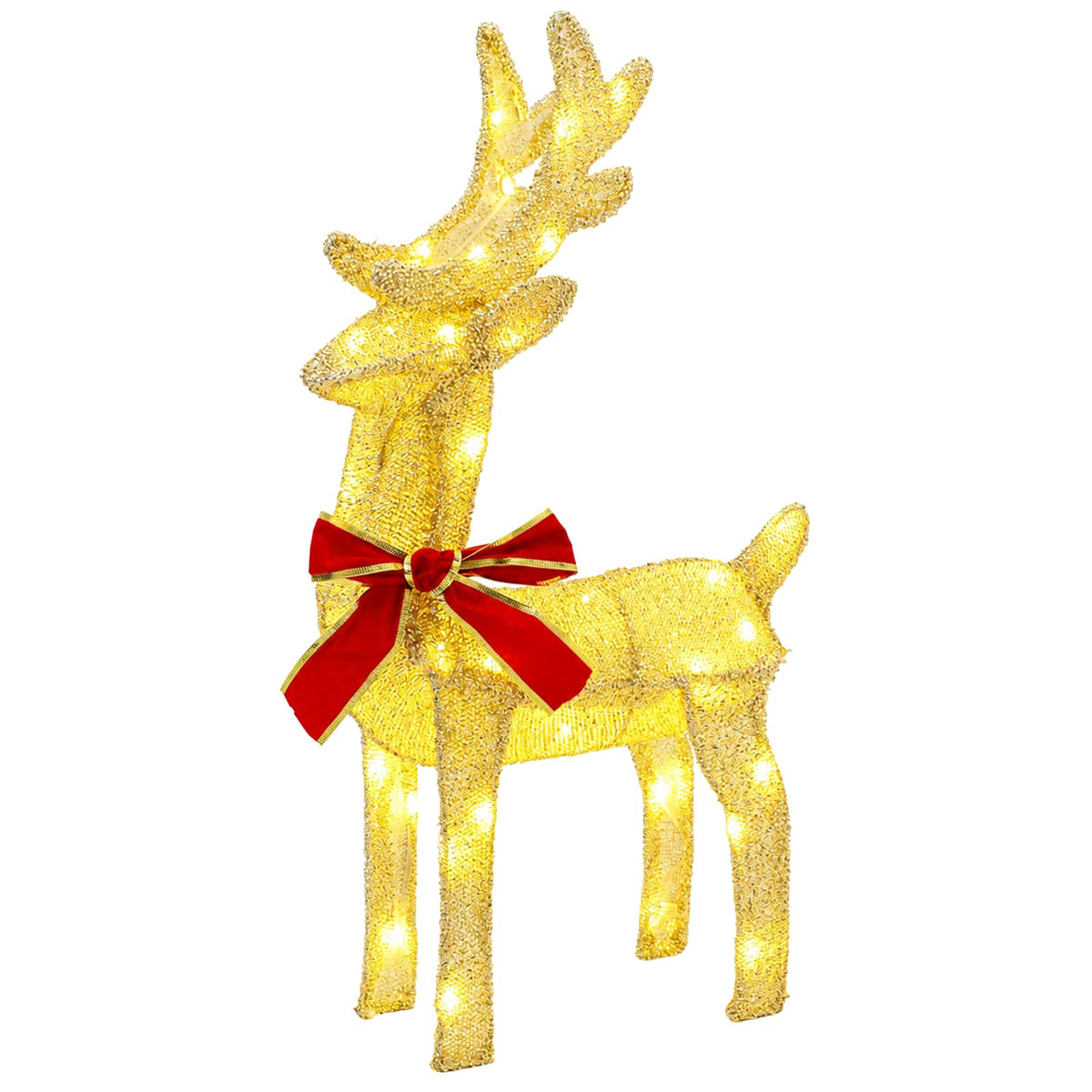 vidaXL 3D Christmas Reindeer LOVIISA 2 pcs 80 LEDs Warm White
