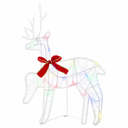 vidaXL Christmas Reindeer 2 pcs 40 LEDs Multicolour 43 x 19 x 65 cm