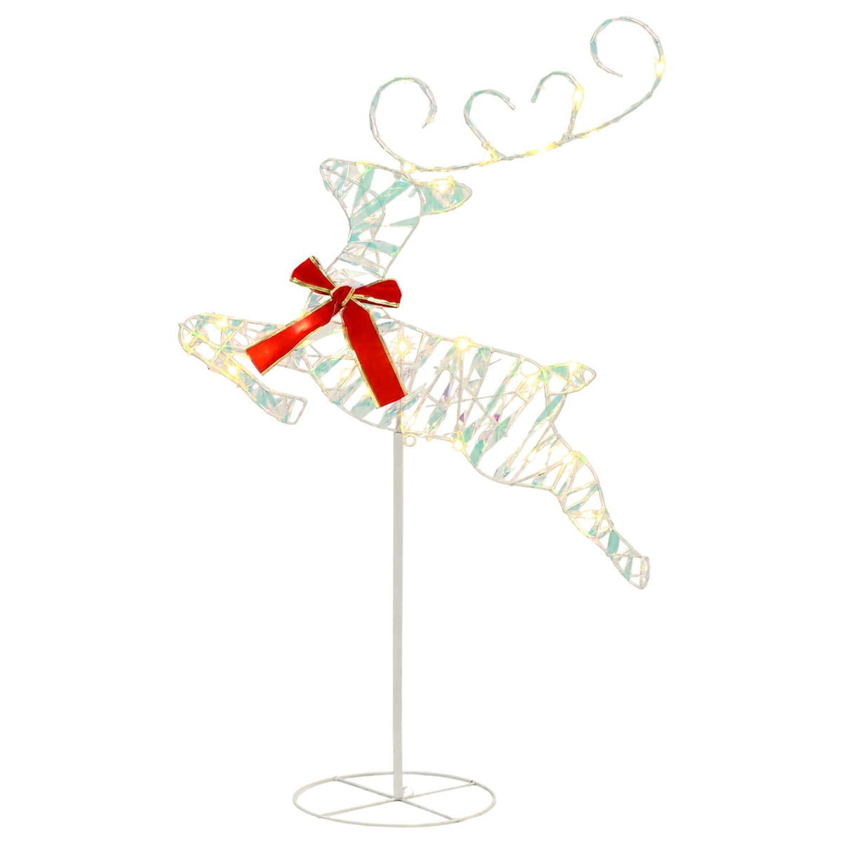 vidaXL Christmas Reindeer with Sleigh 3 pcs 72 LEDs Warm White
