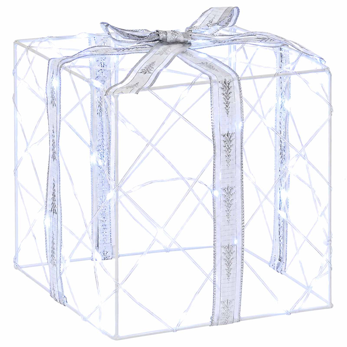 vidaXL Lighted Christmas Gift Box 3 pcs 150 LEDs Cold White