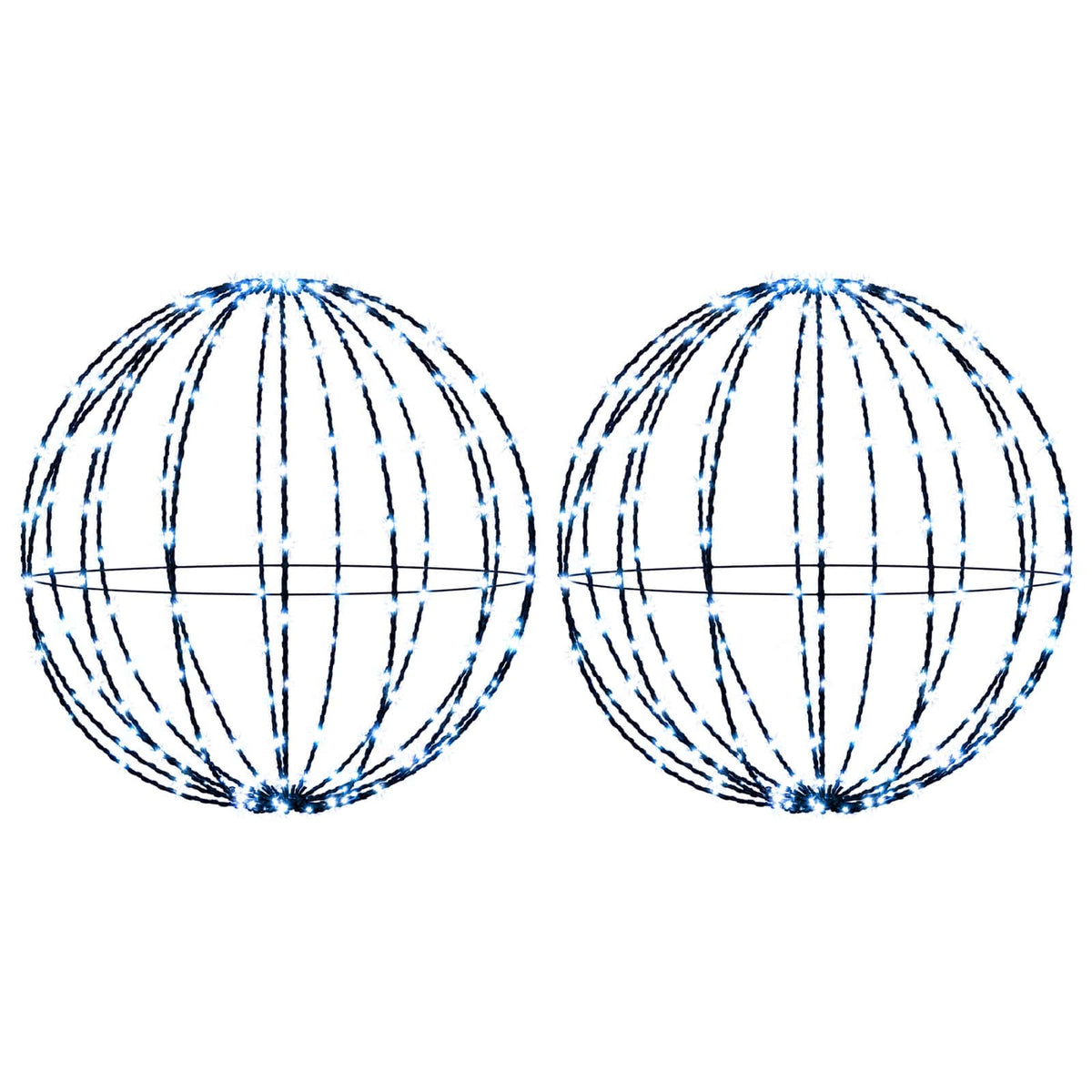 vidaXL Christmas Finial Light 2 pcs 320 LEDs Blue Diameter 50 x 52 cm