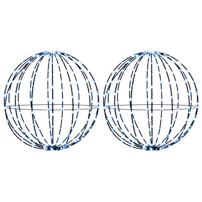 vidaXL Christmas Finial Light 2 pcs 320 LEDs Blue Diameter 50 x 52 cm