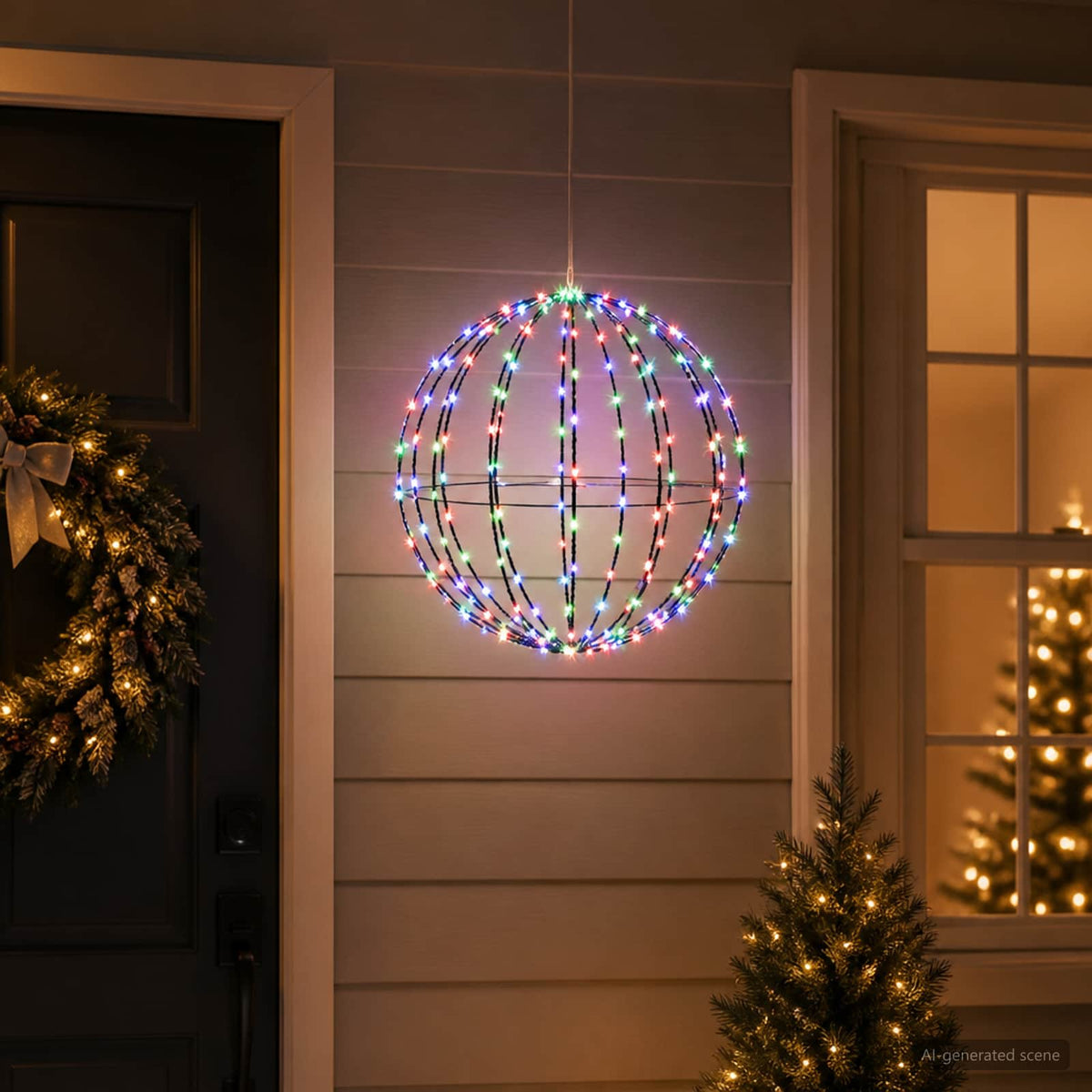 vidaXL Christmas Finial Light 120 LEDs Multicolour Diameter 40 x 42 cm