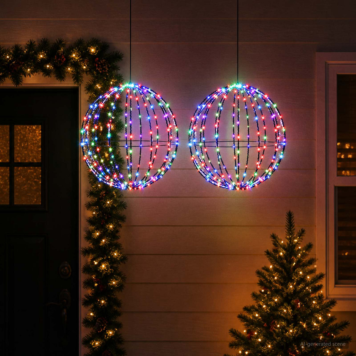 vidaXL Christmas Finial Light 2 pcs 240 LEDs Multicolour