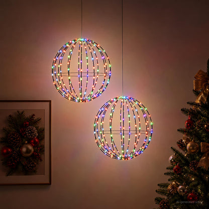 vidaXL Christmas Finial Light 2 pcs 240 LEDs Multicolour