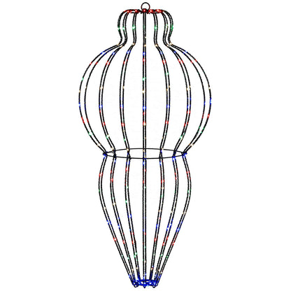 vidaXL Christmas Finial Light 2 pcs 640 LEDs Multicolour Ø 40 x 75 cm