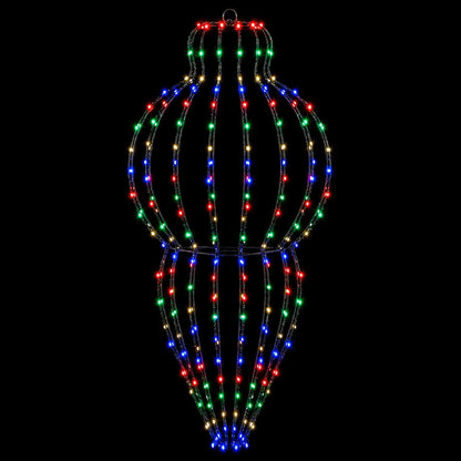 vidaXL Christmas Finial Light 2 pcs 640 LEDs Multicolour Ø 40 x 75 cm