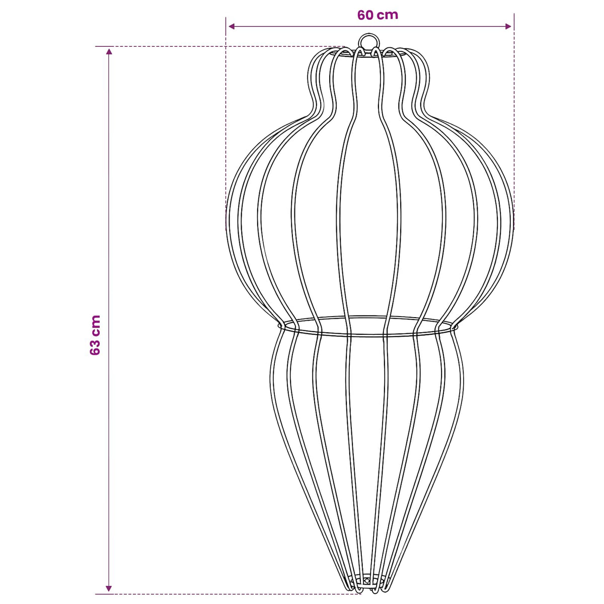 vidaXL Christmas Finial Light 2 pcs 640 LEDs Multicolour Ø 40 x 75 cm