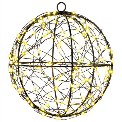 vidaXL Christmas Finial Light 200 LEDs Warm White Diameter 20 x 22 cm