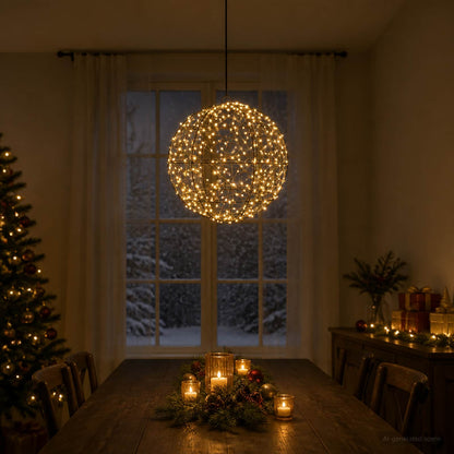 vidaXL Christmas Finial Light 300 LEDs Warm White Diameter 30 x 32 cm