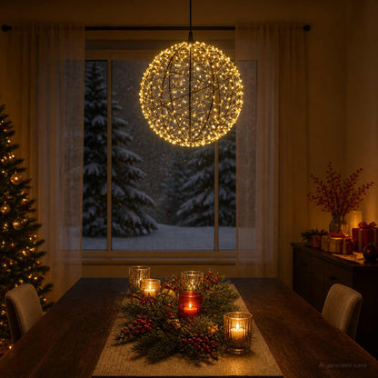 vidaXL Christmas Finial Light 500 LEDs Warm White Diameter 40 x 42 cm