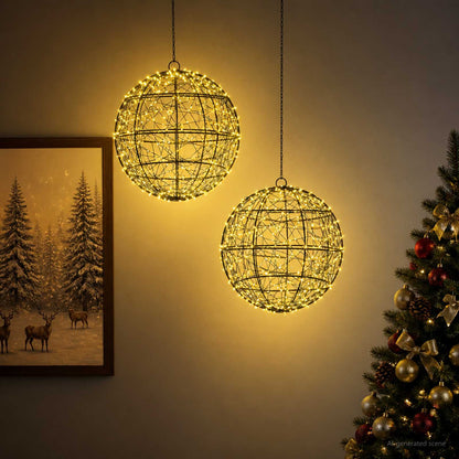 vidaXL Christmas Finial Light 2 pcs 600 LEDs Warm White