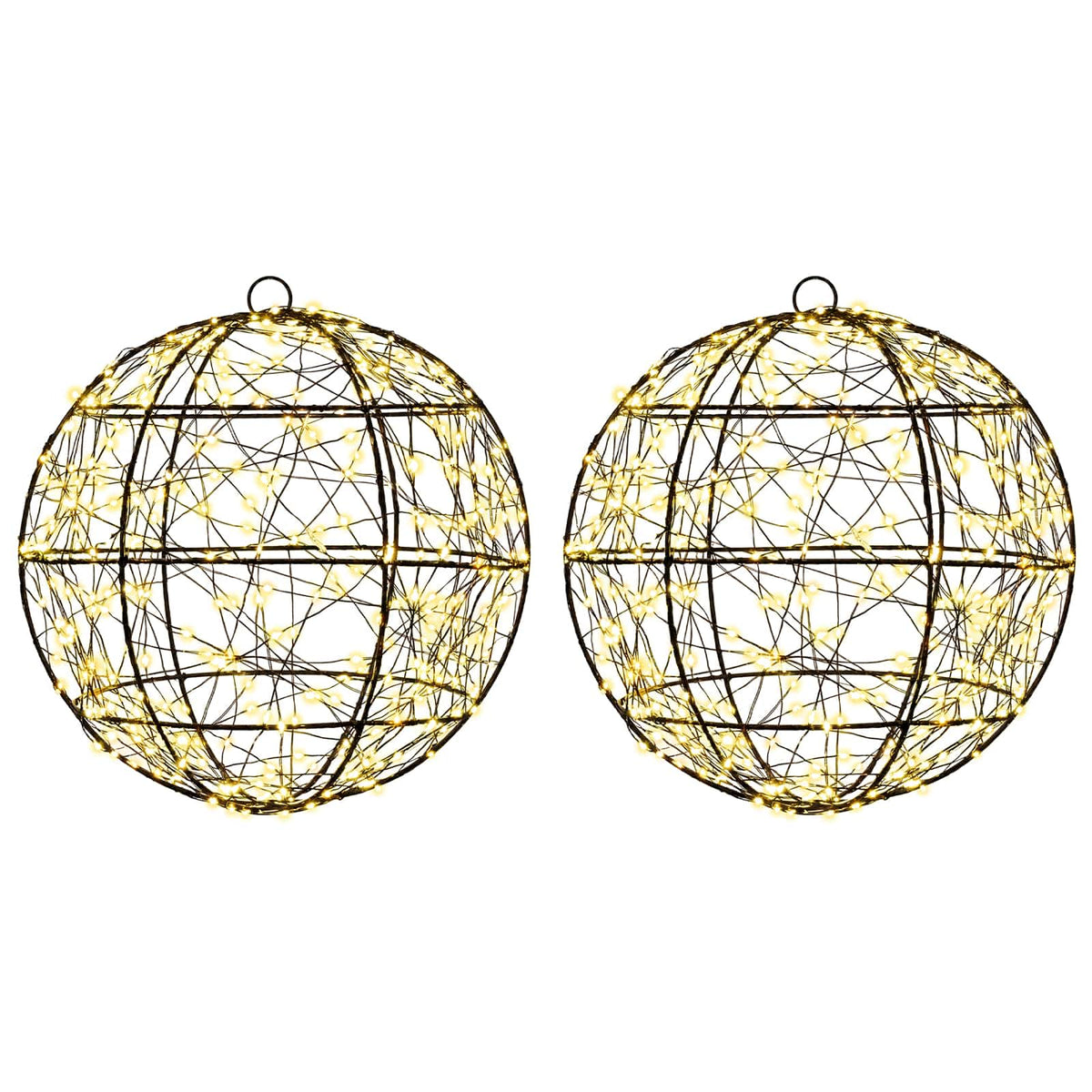 vidaXL Christmas Finial Light 2 pcs 600 LEDs Warm White