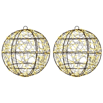 vidaXL Christmas Finial Light 2 pcs 600 LEDs Warm White