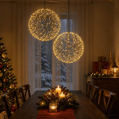 vidaXL Christmas Finial Light 2 pcs 1000 LEDs Warm White Ø 40 x 42 cm