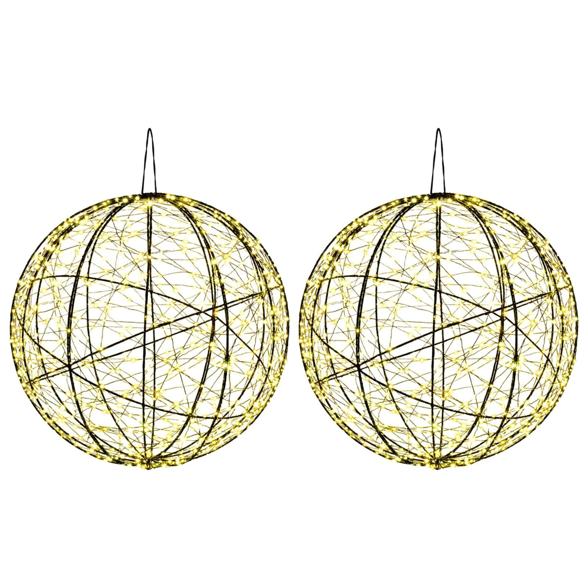 vidaXL Christmas Finial Light 2 pcs 1000 LEDs Warm White Ø 40 x 42 cm