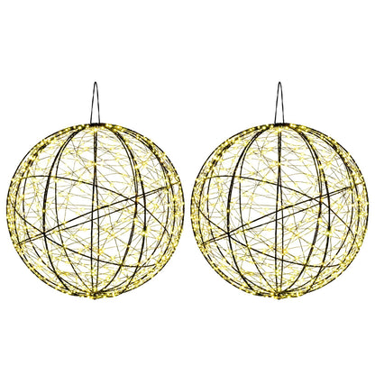 vidaXL Christmas Finial Light 2 pcs 1000 LEDs Warm White Ø 40 x 42 cm