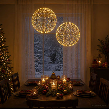 vidaXL Christmas Finial Light 2 pcs 1500 LEDs Warm White