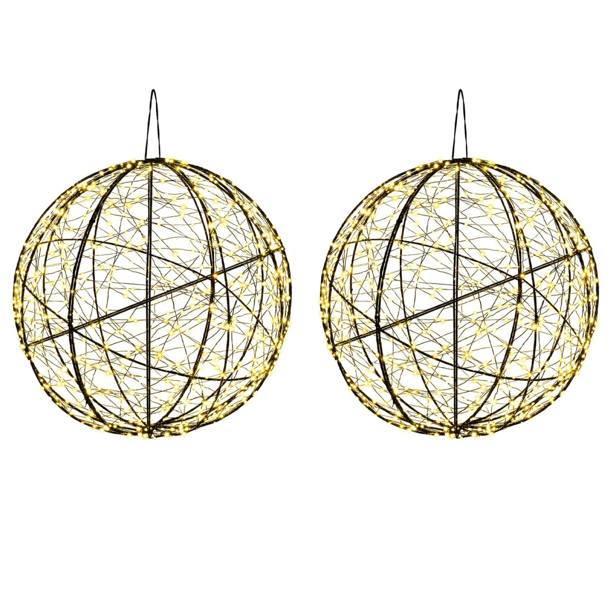 vidaXL Christmas Finial Light 2 pcs 1500 LEDs Warm White