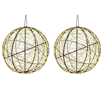 vidaXL Christmas Finial Light 2 pcs 1500 LEDs Warm White