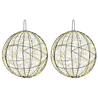 vidaXL Christmas Finial Light 2 pcs 1900 LEDs Warm White Ø 60 x 63 cm