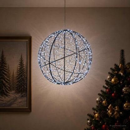 vidaXL Christmas Finial Light 750 LEDs Cold White Ø 50 x 52 cm