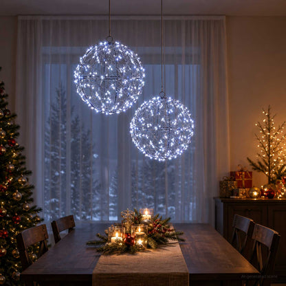 vidaXL Christmas Finial Light 2 pcs 400 LEDs Cold White