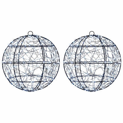vidaXL Christmas Finial Light 2 pcs 600 LEDs Cold White
