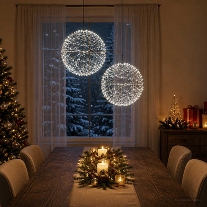 vidaXL Christmas Finial Light 2 pcs 1000 LEDs Cold White Ø 40 x 42 cm